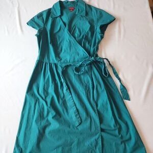 Merona Turquoise Wrap Midi Dress